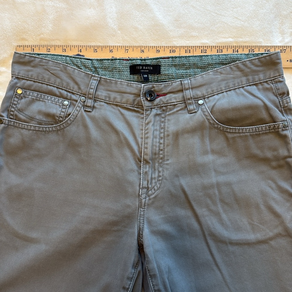 Ted Baker London Men’s Fivesho 5 Pocket Gray Shorts - Picture 3 of 9